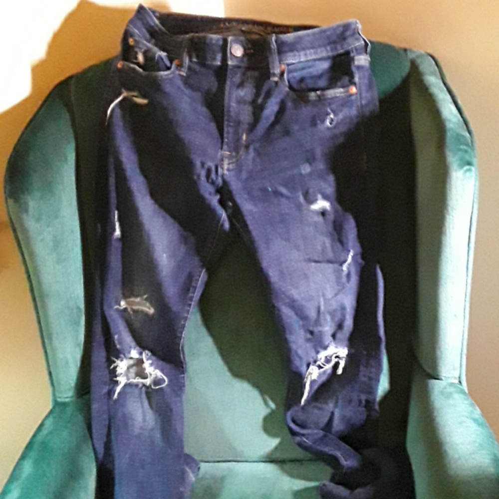 American eagle flex distressed skinny jeans